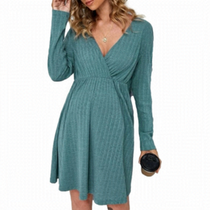 Longsleeve V-Neck Dress